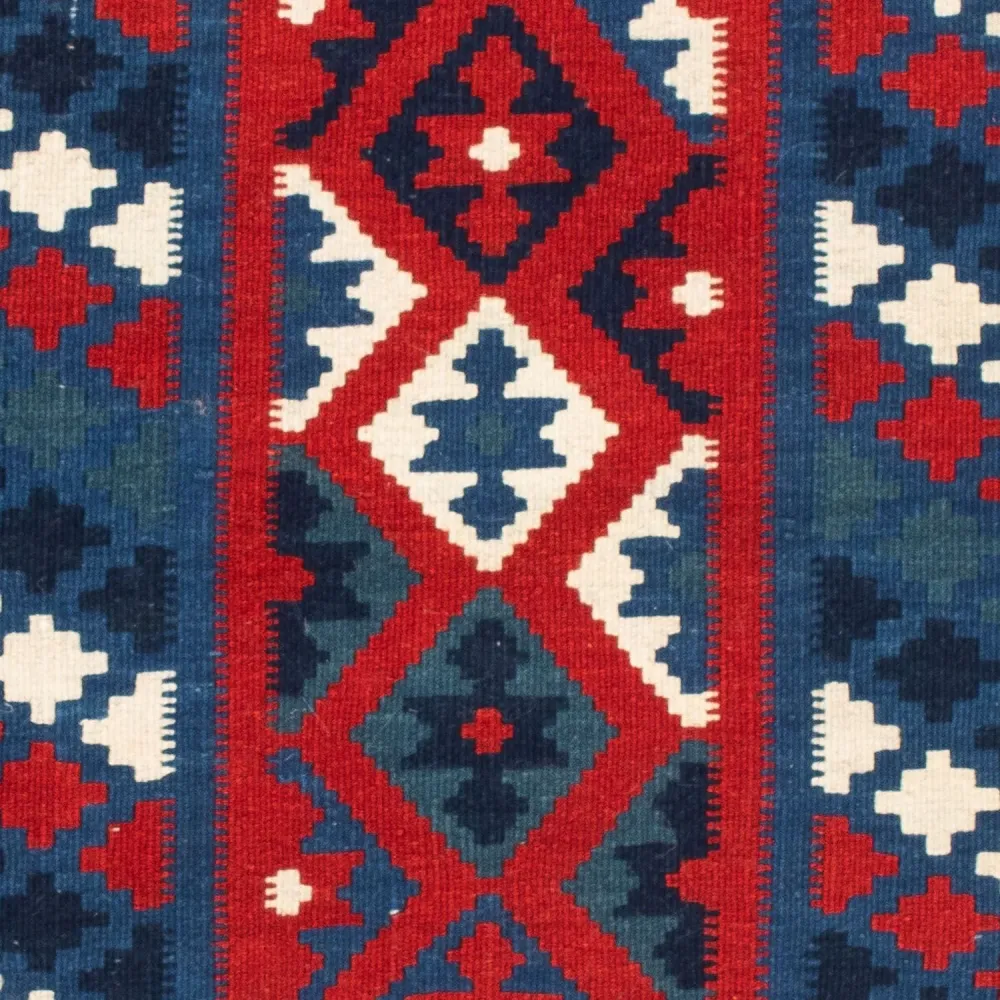 Kelimteppe - Orientalsk square - 103 x 100 cm - mørkeblå