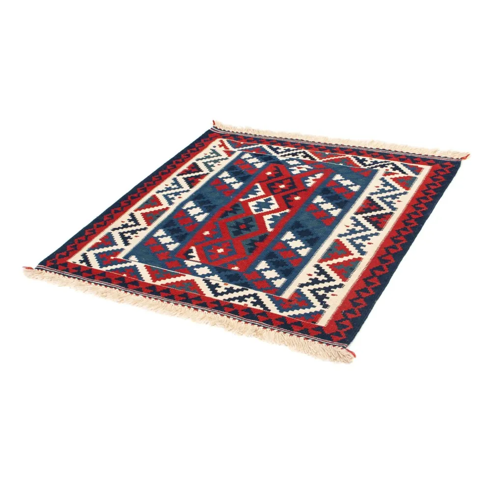 Kelimteppe - Orientalsk square - 103 x 100 cm - mørkeblå
