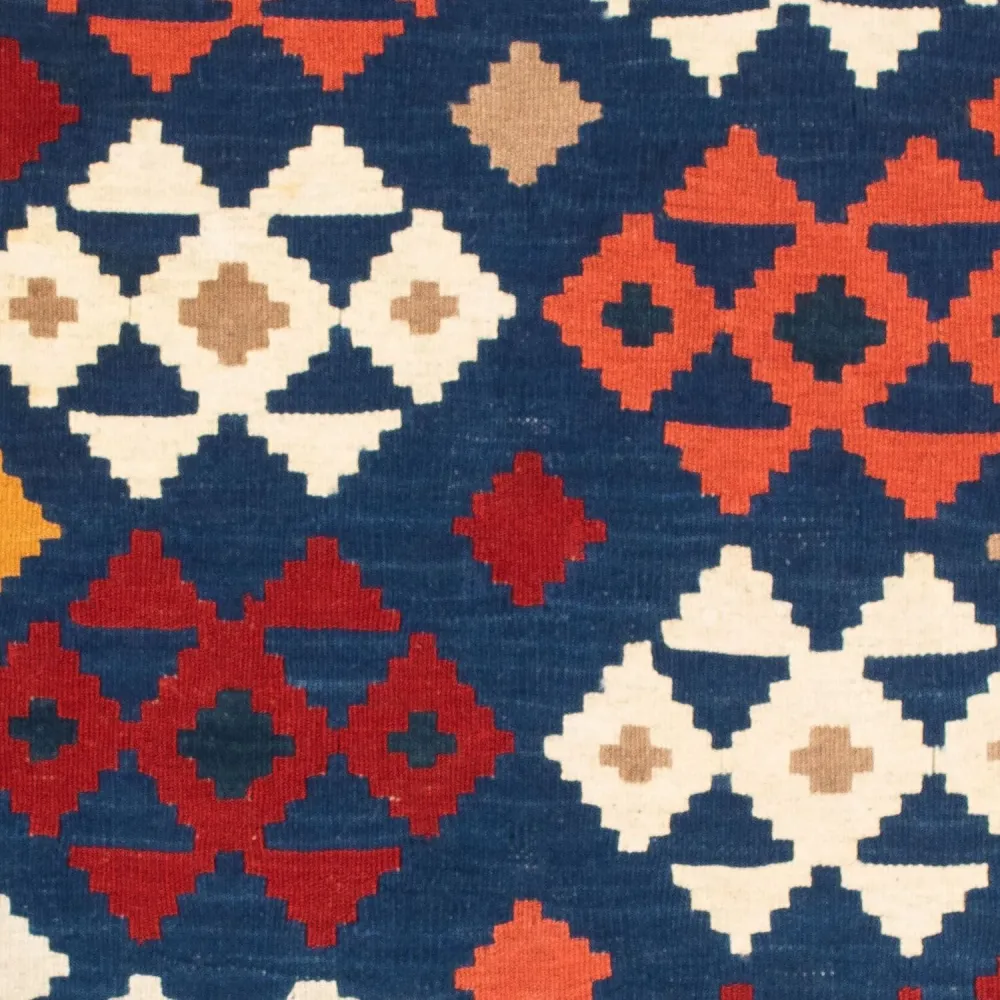 Kelimteppe - Orientalsk square - 103 x 100 cm - mørkeblå