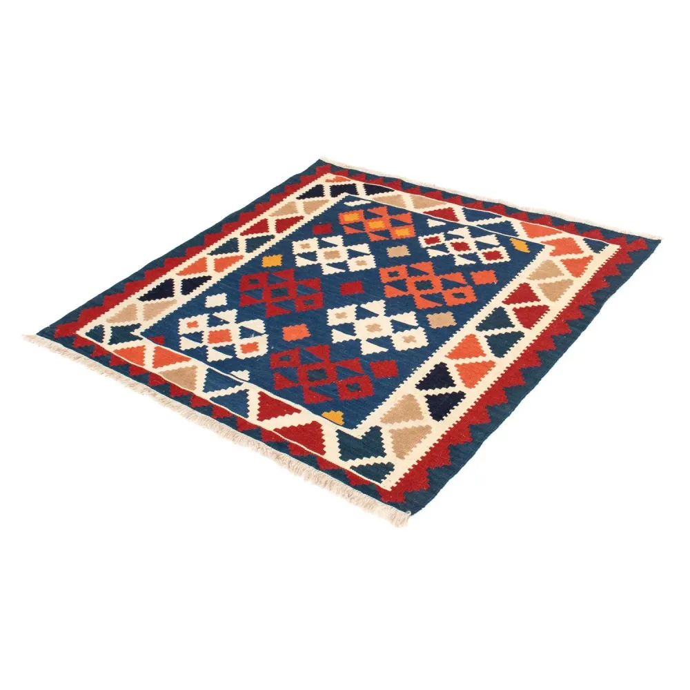 Kelimteppe - Orientalsk square - 103 x 100 cm - mørkeblå