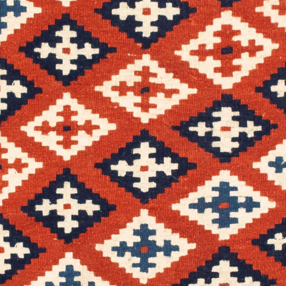 Kelimteppe - Orientalsk square - 103 x 100 cm - mørkeblå