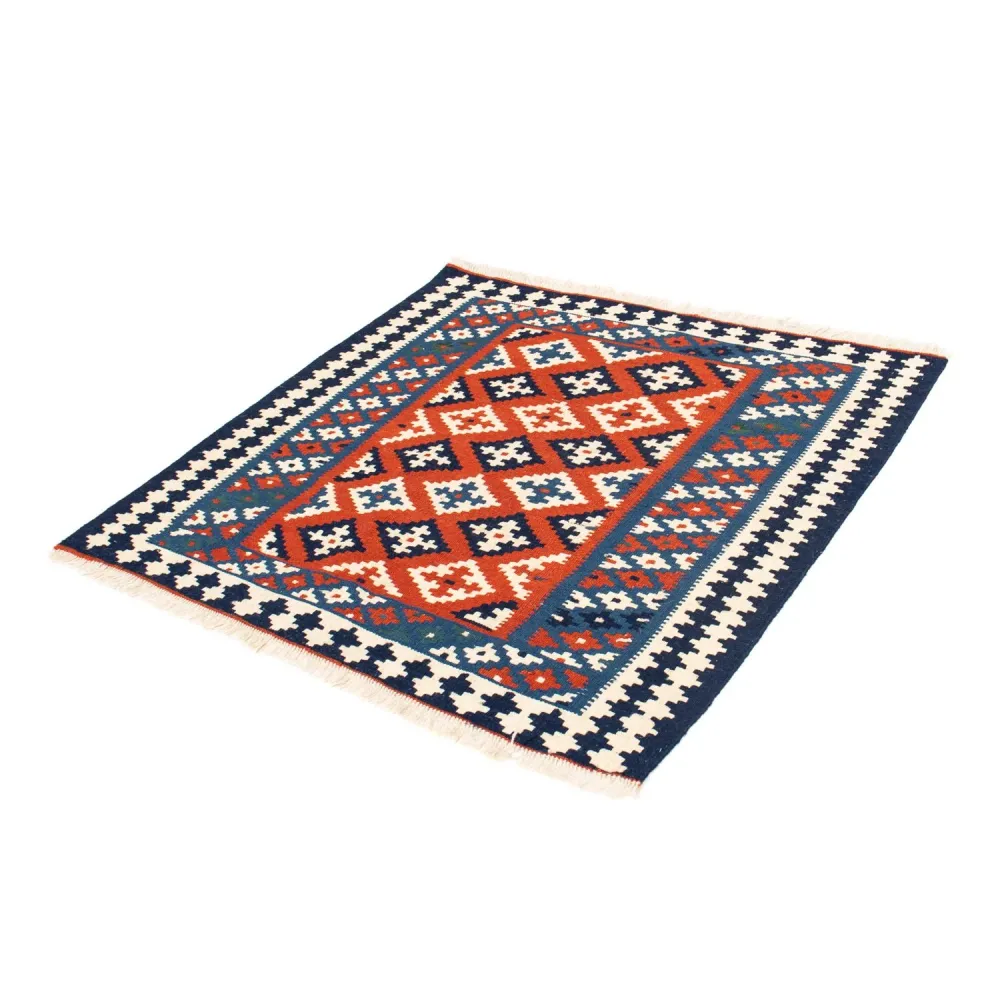 Kelimteppe - Orientalsk square - 103 x 100 cm - mørkeblå