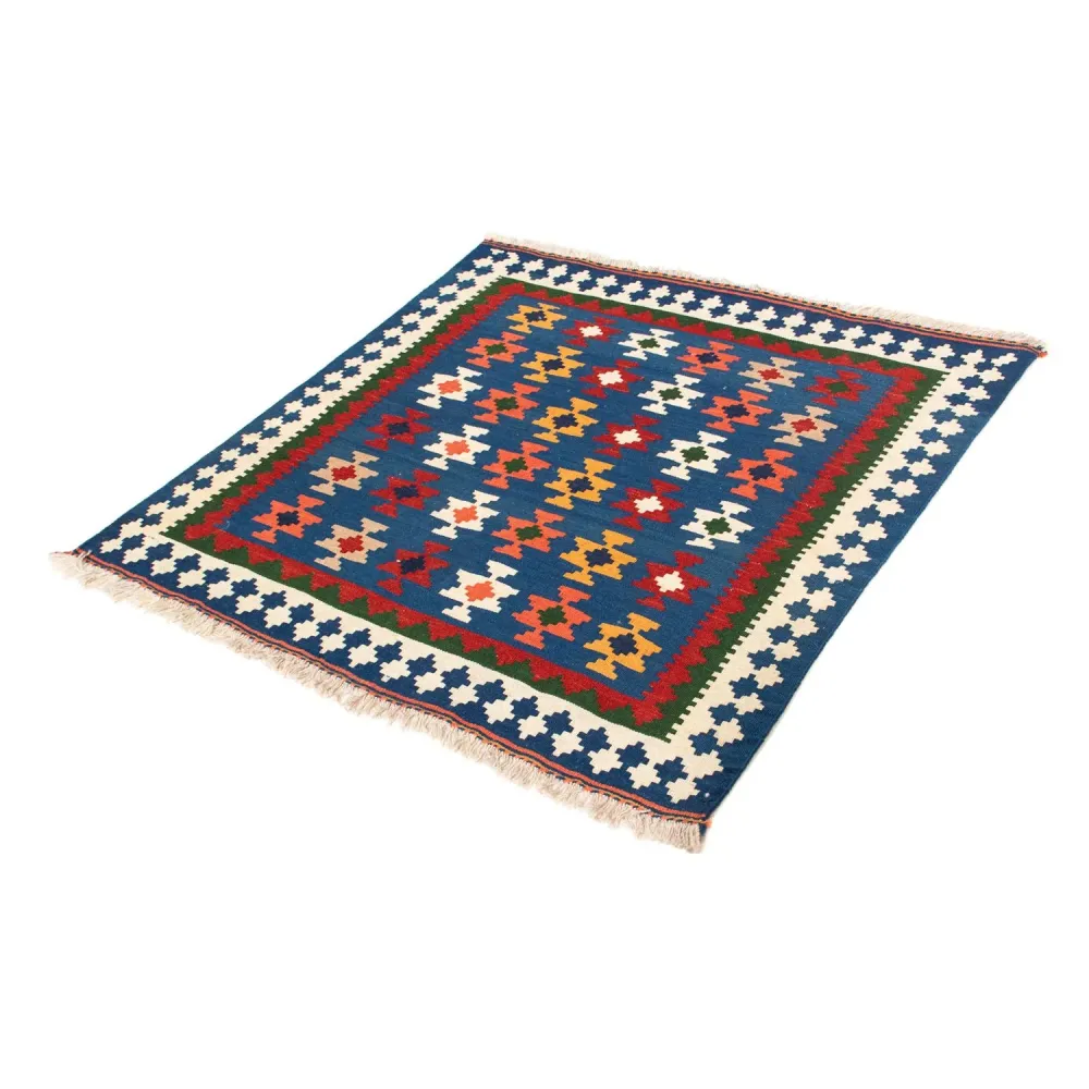Kelimteppe - Orientalsk square - 104 x 100 cm - mørkeblå