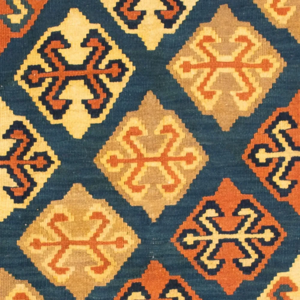 Kelimteppe - Orientalsk square - 104 x 100 cm - mørkeblå