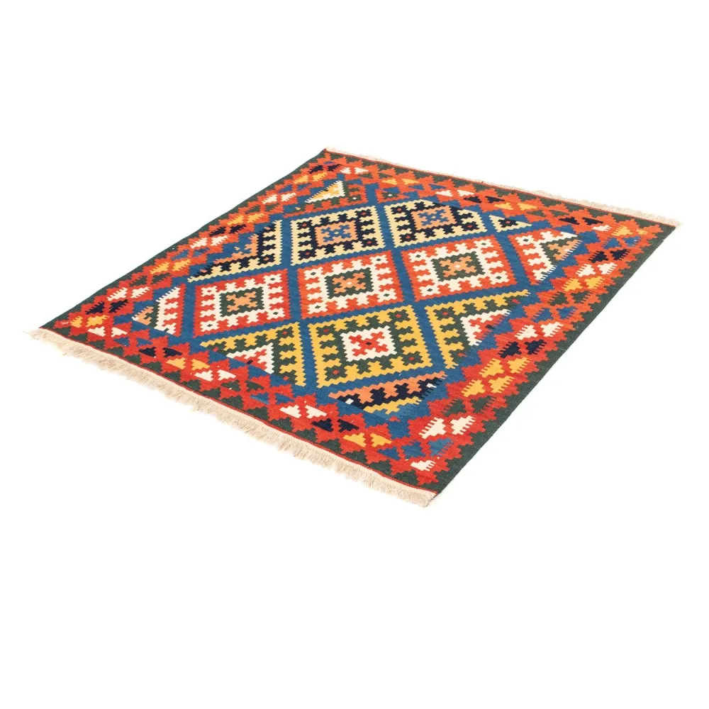 Kelimteppe - Orientalsk square - 104 x 100 cm - mørkeblå