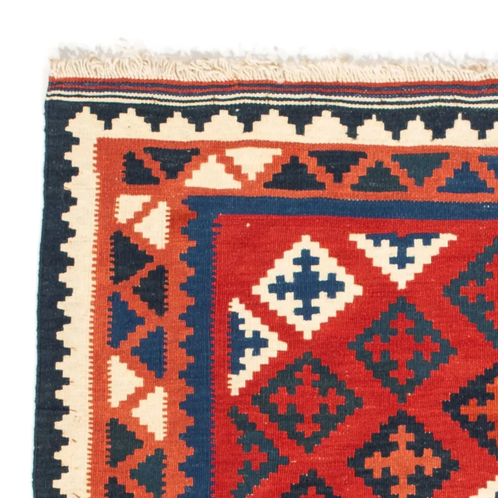 Kelimteppe - Orientalsk square - 104 x 102 cm - mørk rød
