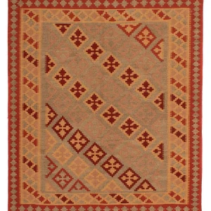 Kelimteppe - Orientalsk square - 165 x 161 cm - mørk rød