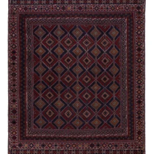 Kelimteppe - Orientalsk square - 177 x 157 cm - mørk rød