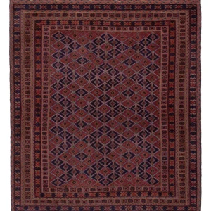 Kelimteppe - Orientalsk square - 183 x 157 cm - mørk rød