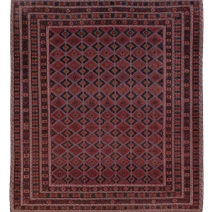 Kelimteppe - Orientalsk square - 183 x 158 cm - mørk rød