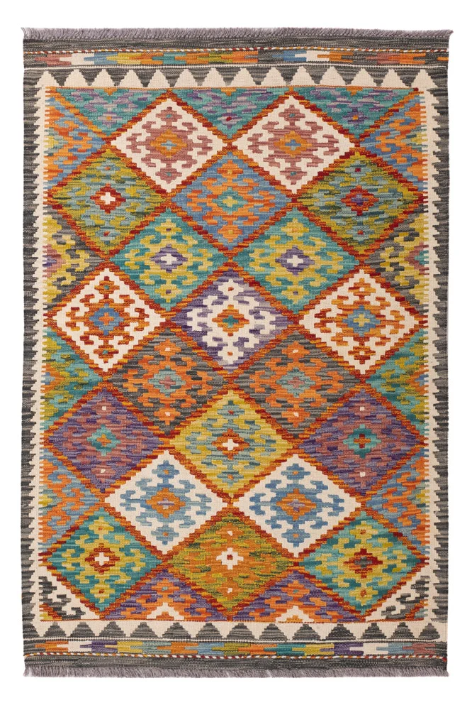Kelimteppe - Splash - 150 x 104 cm - farget