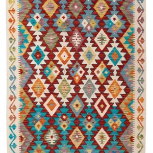 Kelimteppe - Splash - 150 x 106 cm - farget