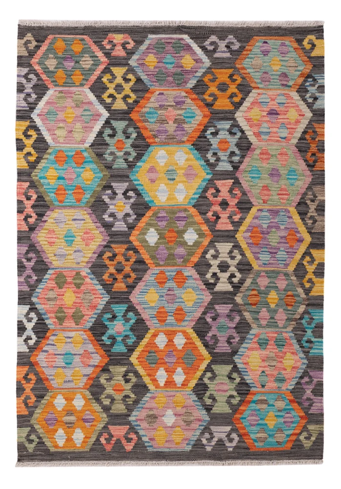 Kelimteppe - Splash - 151 x 104 cm - farget