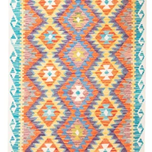 Kelimteppe - Splash - 155 x 102 cm - flerfarget