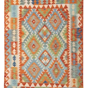 Kelimteppe - Splash - 155 x 103 cm - farget