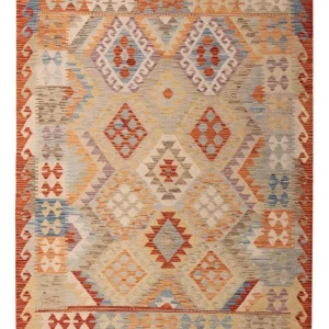 Kelimteppe - Splash - 170 x 132 cm - flerfarget