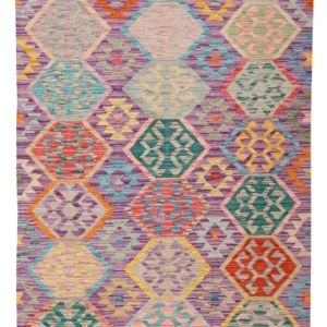 Kelimteppe - Splash - 173 x 124 cm - flerfarget