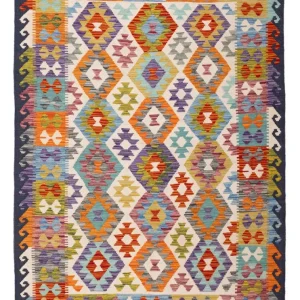 Kelimteppe - Splash - 174 x 127 cm - flerfarget