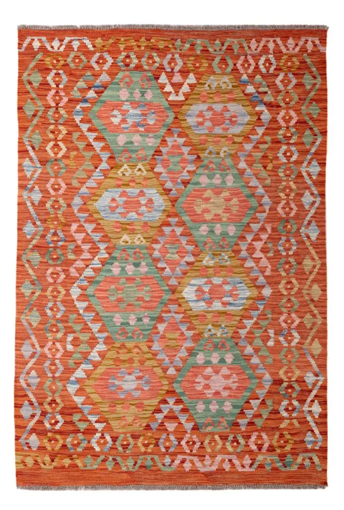 Kelimteppe - Splash - 177 x 118 cm - flerfarget