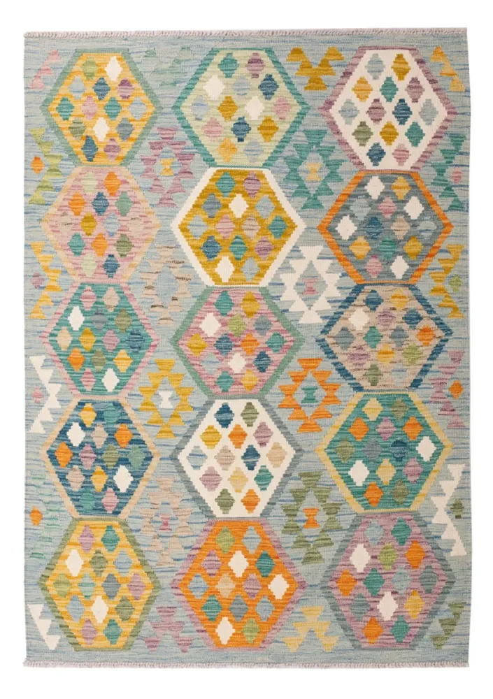 Kelimteppe - Splash - 177 x 124 cm - flerfarget