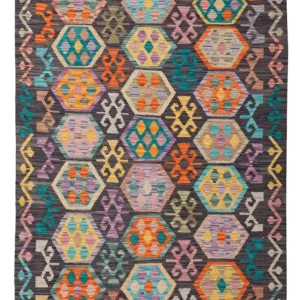 Kelimteppe - Splash - 180 x 127 cm - flerfarget