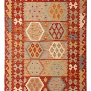 Kelimteppe - Splash - 185 x 122 cm - flerfarget