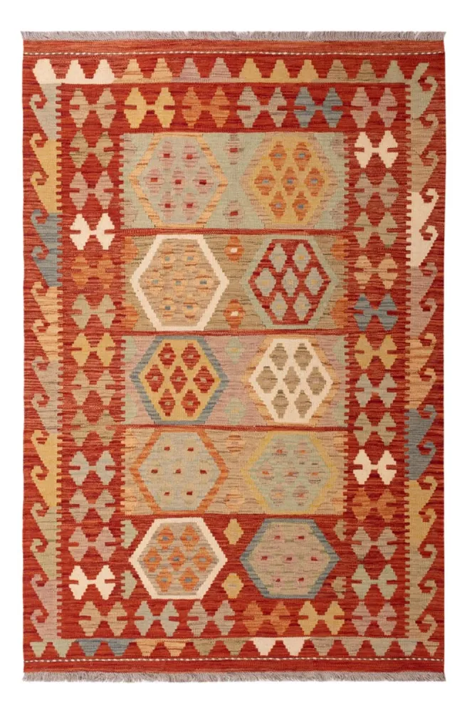 Kelimteppe - Splash - 185 x 122 cm - flerfarget