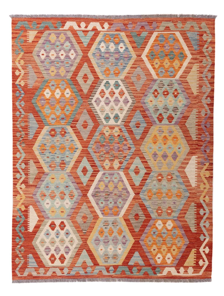 Kelimteppe - Splash - 192 x 150 cm - farget