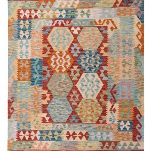 Kelimteppe - Splash - 194 x 156 cm - farget