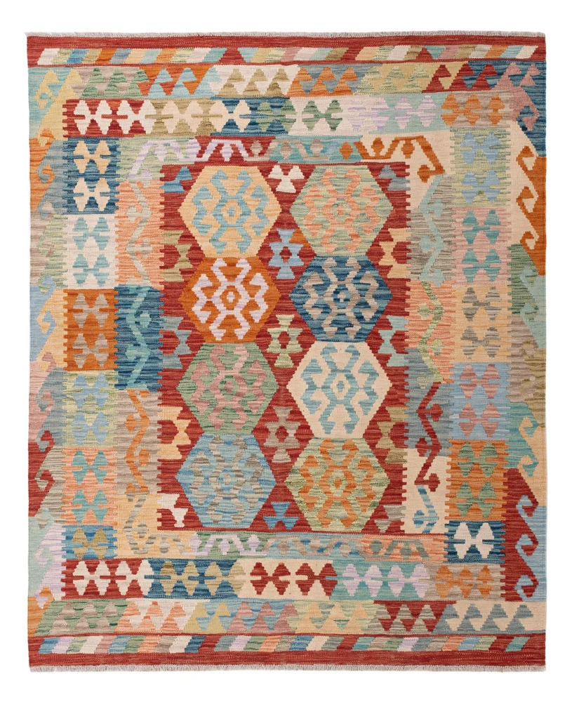 Kelimteppe - Splash - 194 x 156 cm - farget