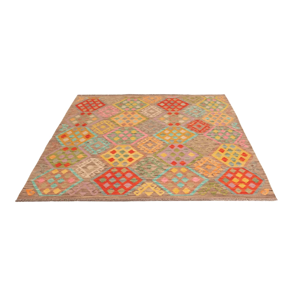 Kelimteppe - Splash - 197 x 158 cm - farget