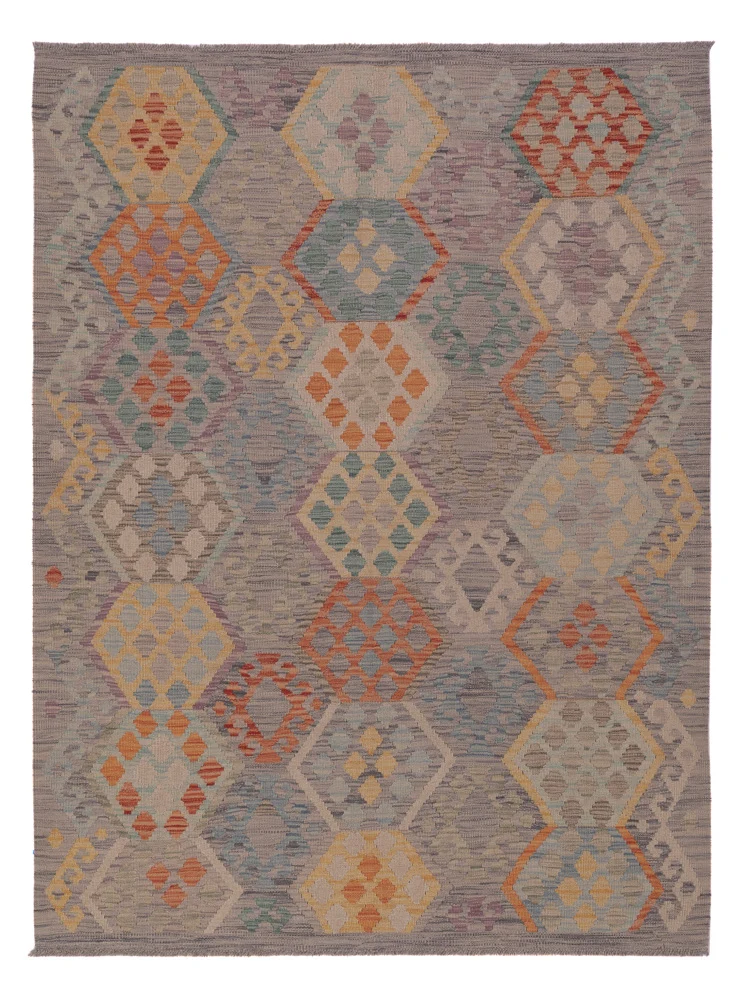 Kelimteppe - Splash - 200 x 153 cm - flerfarget