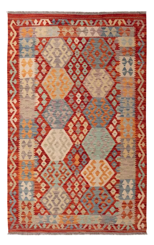 Kelimteppe - Splash - 201 x 127 cm - flerfarget