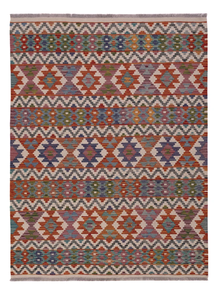 Kelimteppe - Splash - 202 x 151 cm - flerfarget
