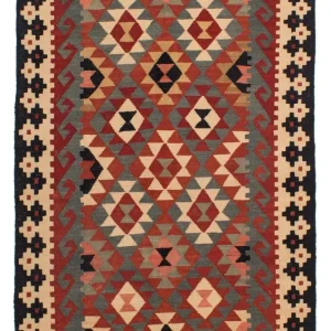 Kelimteppe - Splash - 207 x 146 cm - flerfarget