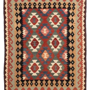 Kelimteppe - Splash - 207 x 155 cm - flerfarget