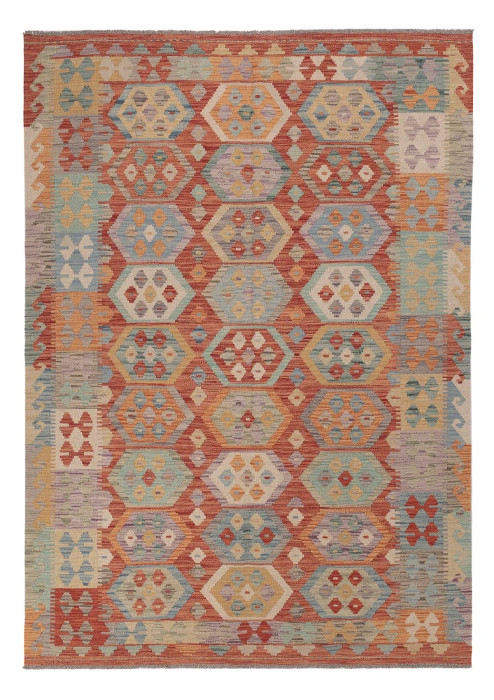 Kelimteppe - Splash - 236 x 168 cm - flerfarget
