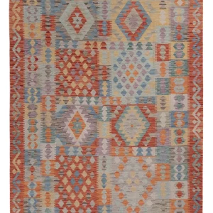 Kelimteppe - Splash - 237 x 180 cm - flerfarget