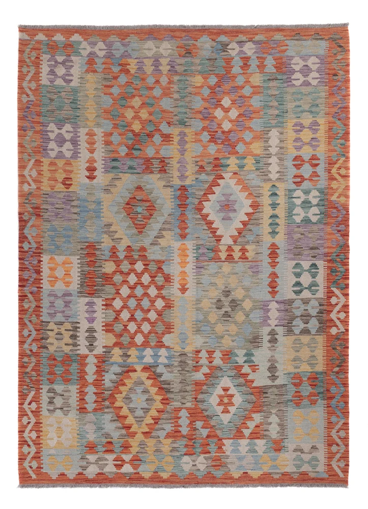 Kelimteppe - Splash - 240 x 172 cm - flerfarget