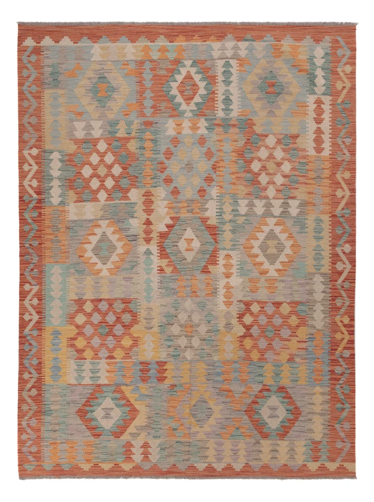 Kelimteppe - Splash - 240 x 176 cm - flerfarget
