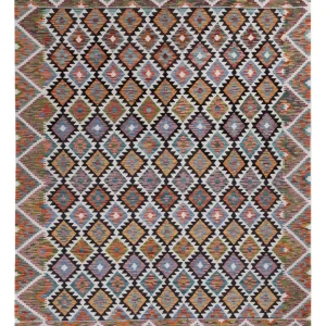 Kelimteppe - Splash - 241 x 185 cm - flerfarget