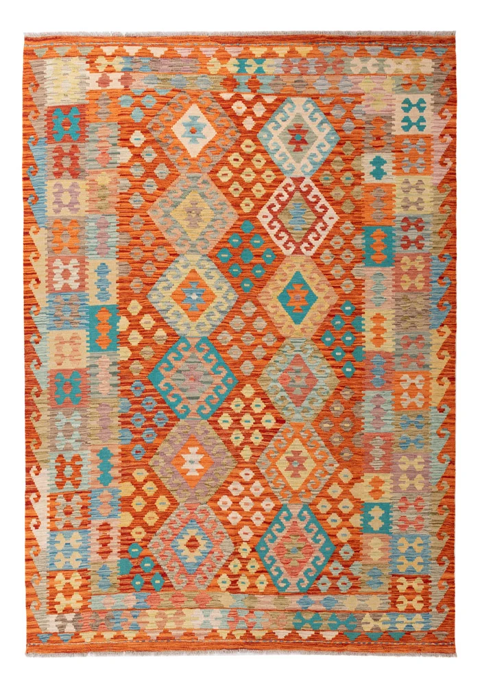 Kelimteppe - Splash - 242 x 173 cm - farget