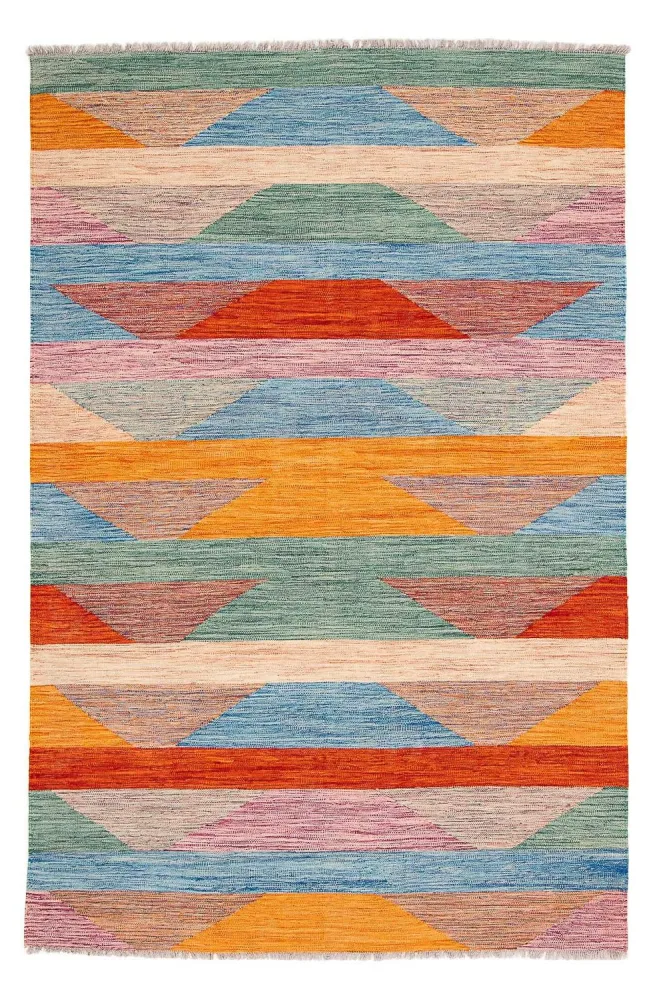 Kelimteppe - Splash - 244 x 159 cm - flerfarget
