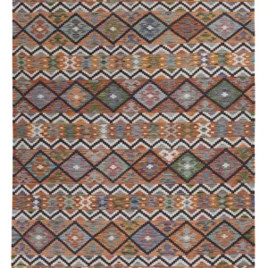 Kelimteppe - Splash - 244 x 185 cm - flerfarget