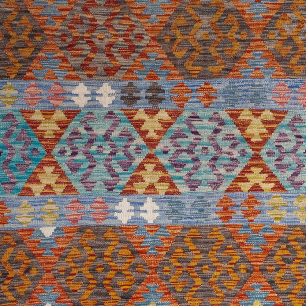 Kelimteppe - Splash - 244 x 205 cm - flerfarget