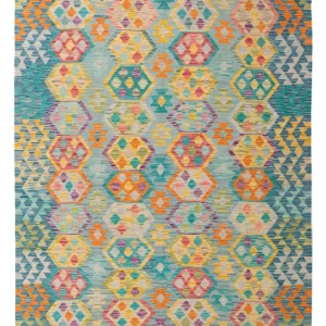 Kelimteppe - Splash - 245 x 173 cm - farget