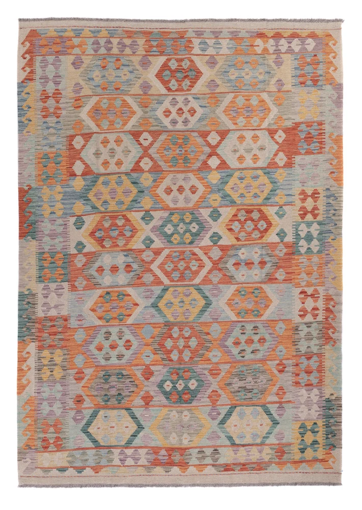 Kelimteppe - Splash - 245 x 177 cm - flerfarget