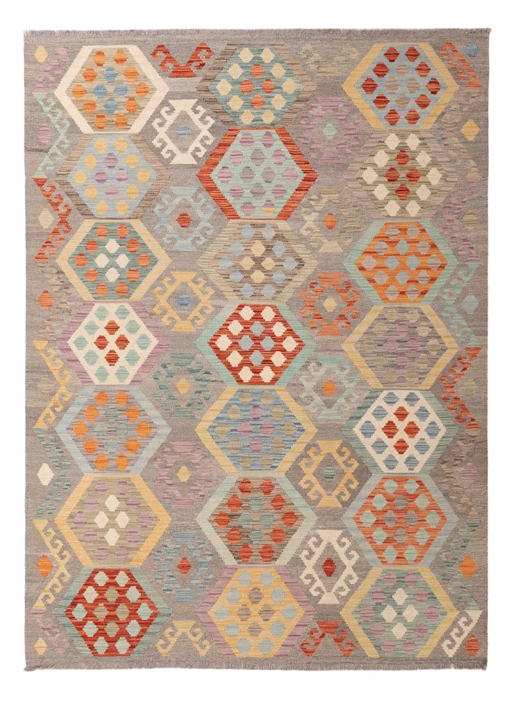 Kelimteppe - Splash - 246 x 178 cm - farget