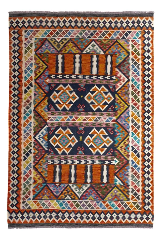 Kelimteppe - Splash - 247 x 176 cm - flerfarget