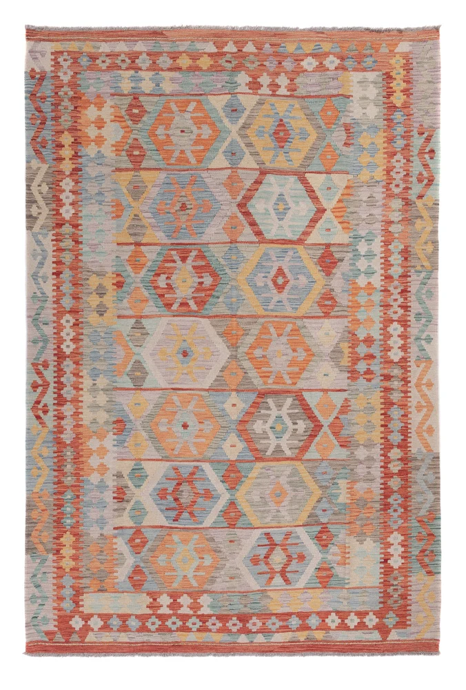 Kelimteppe - Splash - 250 x 168 cm - flerfarget
